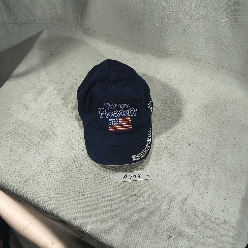 Youth Adjustable Navy Cap with Embroidered Flag Washington DC Future President